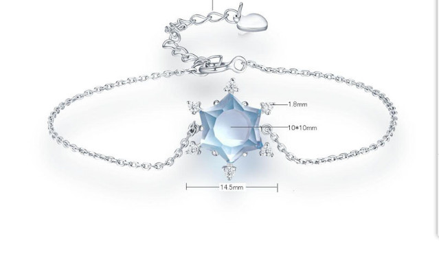 Topaz S925 Sterling Silver Bracelet with White Gold Plating
